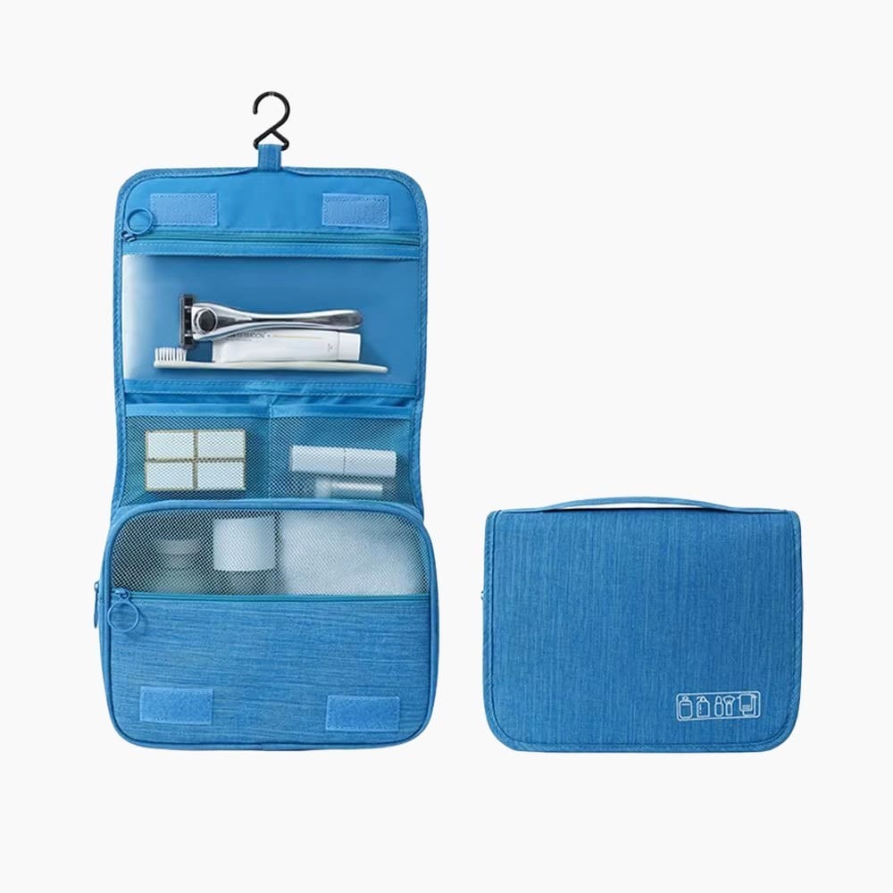 Grande trousse de toilette voyage bleu - À vos trousses
