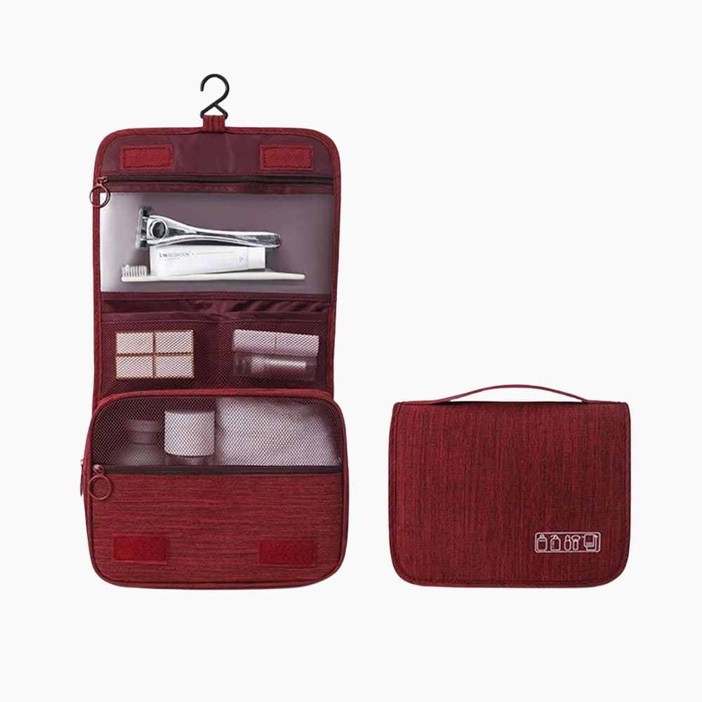 Grande trousse de toilette voyage rouge - À vos trousses