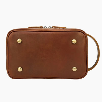 Trousse de toilette cuir homme luxe marron - À vos trousses