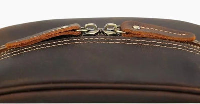Trousse de toilette cuir homme luxe marron foncé - À vos trousses