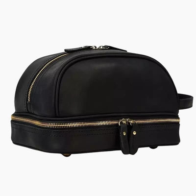 Trousse de toilette cuir homme luxe noir - À vos trousses