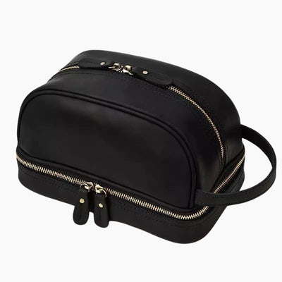 Trousse de toilette cuir homme luxe noir - À vos trousses
