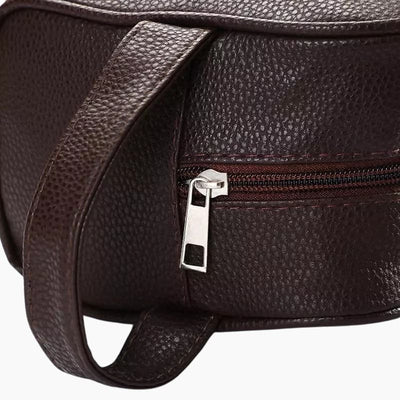 Trousse de toilette simili cuir marron - À vos trousses