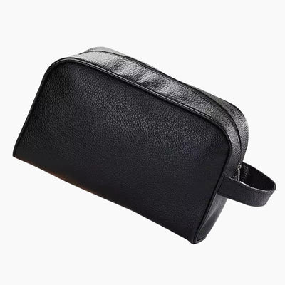 Trousse de toilette simili cuir noir - À vos trousses