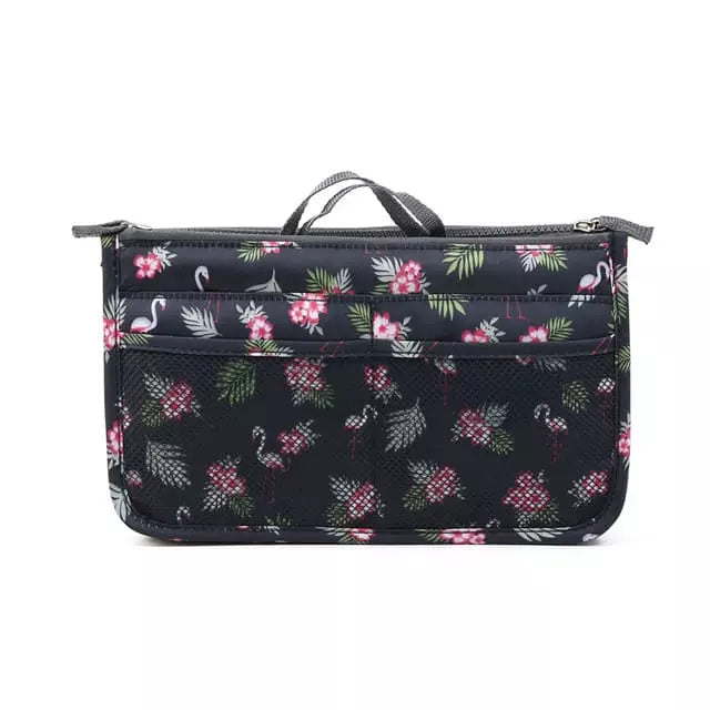 Grande trousse de toilette avec compartiment flamants roses - À vos trousses