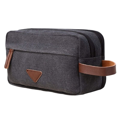 Trousse de toilette homme double zip noir - À vos trousses